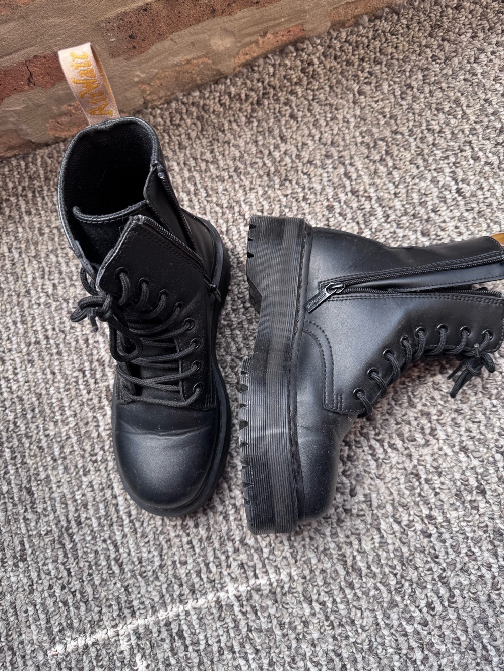 Dr Martens Vegan Jadon Platform boots in black size 7 women’s